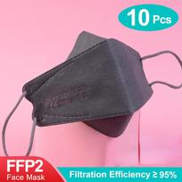 FFp2 Mascarillas patvirtinta higieninė veido kaukė pakartotinai panaudojamos kaukės žuvų kaukė 10pcs pilka