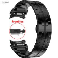 Nerūdijančio plieno dirželis be tarpų, skirtas Samsung Galaxy Watch 6 Classic 47mm 43mm 40mm 44mm 5 Pro 45mm, skirtas 4Classic 42mm 46mm Quick Fit apyrankei Watch 4 Classic 46mm juoda