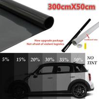 300cmx50cm 5%-50% Juodos Automobilio Langų Plėvelės Auto Namų Langų Stiklo Vasaros Saulės UV Apsaugos Lipdukai Plėvelės 1 Percent Clear black