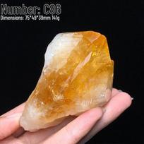 Brazilian Natural Citrine Raw Stone Ginger Yellow Rainbow Crystal Mineral Specimen Home Decor Ornament