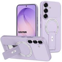 Case for Samsung Galaxy S26 Plus, Silicone Protection with Stand and Magnetic Ring - Purple violetinė