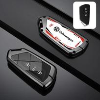 VW cinko lydinio automobilio išmaniojo nuotolinio rakto dėklas pilnas dangtelis VW Volkswagen Golf 8 MK8 ID.3 ID.4 apsaugai raktų pakabukas Auto Ac black