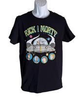 RICK and MORTY Short Sleeve Crew Neck 100% Cotton T-shirt Mens Tees Top Black Medium (SEE MEASUREMENTS) M gray
