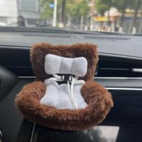 Labubu Automobilio Lėlė Saugos Sėdynė Kawaii Ob11 Sėdynė Automobilio Salono Apdaila Oro Aromaterapijos Apdaila Mielos Lėlės Papuošalai rožinė