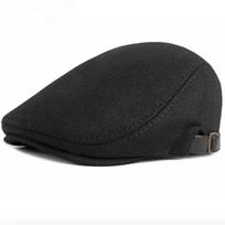 Vyriškos Retro Herringbone Tinklelio Newsboy Kepurės Britų Tapytojų Kepurės Šoninis Sagtukas Reguliuojama Plokščia Kepurė Hip Hop Beretės juoda