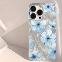 For Xiaomi Redmi Note 14 13 12 Pro Plus 5G 12S 11S 11 10 S Fashionable Blue Floral Pattern Phone Cover for Redmi 14C 13C 4G Case Redmi 14C 4G white