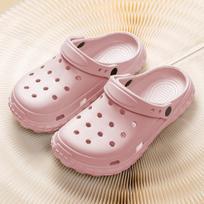 EVA Parent-Child Clogs: Non-Slip, Odor-Resistant Sandals for Women, Girls & Men - Perfect for Summer and Outdoor Beach Wear. 34-35 (Foot Length 22cm) rožinė