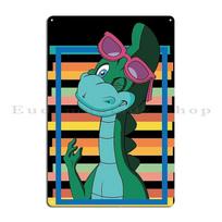 Denveris Paskutinis dinozauras Plakatas Juokingas metalinis ženklas Sukurti spausdinimas Kino dekoracija Plaketės Alavo ženklas Plakatas 20x30cm（7.8x11.8inch） blue