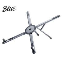 Cellphone Desktop Mount Magnetic Foldable Laptop Stand for Desk Portable Aluminum Alloy Phone Metal Holder Height Adjustable Cellphone Laptop pilka
