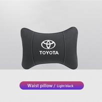 Car Logo Headrest Neck Pillow Lumbar Support Cushion For Toyota Hilux Prado Land Cruiser Sienna Rav4 Tacoma Yaris Rush Fortuner CR5