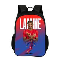 L-Lamin Yamal School Backpack Football Star Rucksack Child Bookbag Knapsack Fashion Schoolbag Football Sports Backpack Kids Gift One Size red