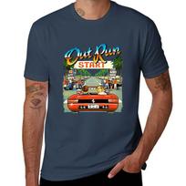 Arcade Out Run Video Game TShirt Athletic Fit Sports Short Sleeve Top L brown