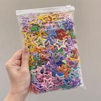 20vnt/30vnt/40vnt Spalvingi Kawaii Žvaigždžių Sagtukai Y2K Saldžių Mergaičių BB Vienos Spalvos Žvaigždžių Plaukų Sagtys Metalo Spaudžiamasis Sagtis Galvos Puošmena Plaukų Papuošalai Dovanos 40 pcs