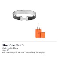 HERMES Clic HHClic H Apyrankės Unisex Matinė Juoda H703203FB01 One Size 3 juoda