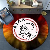 AFC Ajax,Round Area Rug,Carpet Rug for Living Room Bedroom Sofa Playroom Decor,Non-slip Floor Mat 80cmx80cm black
