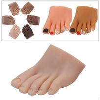 Practice Foot Model Bendable Prosthetic for Nails ists Beginners Training Left A