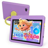 Android 16 Vaikų planšetė, 10 colių, 24GB RAM + 128GB ROM, WiFi 6 purple