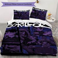 Gorillaz Pattern Bedding uilt Set uilt Cover Pillowcase Home Decoration Birthday Gift (1 * duvet cover + 2 * pillowcase without core) 140x200cm