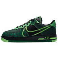 Nike Air Force 1 React 'Naija' (Unisex) Black / Pine Green / Green Strike Skate Shoes CW3918 001 35.5 black