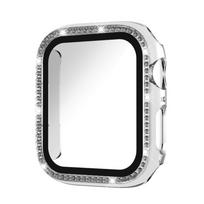 Dėklas Apple Watch Series 12 (42 mm) su ekrano apsauga (PC + grūdintas stiklas) gryna