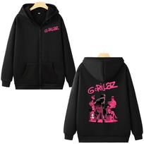 Gorillaz Street Fighter Rock Band Užtraukiamas Hoodie S black
