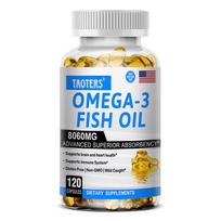 Taoters Omega-3 Fish Oil Supplements 8060mg per Serving, Advanced Superior Absorbency, 120 Softgels 120 Capsules