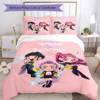 3Pcs Custom Name Kpop Demon Hunters Bedding Set Duvet Cover Closure Includes 1Duvet Cover 2Pillowcases Soft And Comfortable For All Seasons 135cmx200cm