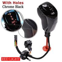 For VW Golf 6 Jetta MK5 MK6 Tiguan Polo Octavia CC Scirocco LED Synchronize electronic display Gear Shift Knob Lever Handball black
