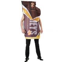 Halloween Cosplay Peanut Butter Chocolate Bar Unisex Jumpsuit For Themed Parties Chocolate Bar gray
