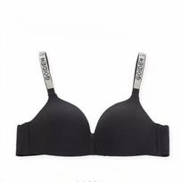 Women's Summer Sexy Letter Shoulder Strap Small Chest Gathers No Trace To Receive A Pair of Breast Adjustment Underwear 34/75AB juoda