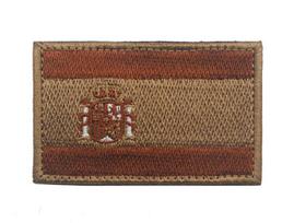 Outdoor Reflective Burgundy Cross Velcro Patch - Luminous Spanish Flag brown