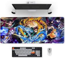 Mouse Pad Demon Slayer Large Gaming Anime Large Desk Pad Computer Non Slip Rubber Base Kimetsu No Yaiba Home Office Mouse Mat 300x700x3MM