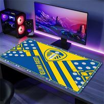 Leeds United Logo Color Mouse Pad Large Gaming Table Cushion Non-slip Laptop Tablet Big Mousepad XXL Mat Mini PC Playmat With Lock edge 30cmx60cm(11.8x23.6inch) yellow