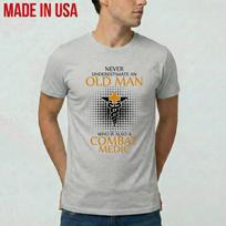 New Combat Medic Tee Military T-Shirt Made in USA S-2XL 130 gray