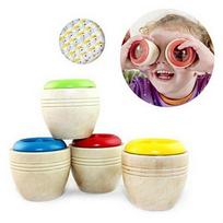 Hot item! Best Wooden Educational Kaleidoscope Baby Children Learning Puzzle Sensory Toy beige
