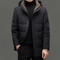 Down jacket men's new winter casual warm down jacket M black