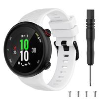 Apyrankės apyrankės dirželis su įrankiu, skirtu Garmin Forerunner 45 45S Garmin Swim 2 Silikoninis keičiamas išmaniojo laikrodžio dirželio priedai for Forerunner 45 balta