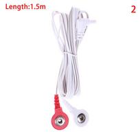 1,5/1,8M 2,35mm Pakeičiamas lizdas DC galvutė Elektrodo TENS įrenginio laido jungties kabeliai white
