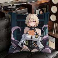 Yidhari Murphy Zenless Zone Zero Game Pillow Case Square Pillow Bedroom Sofa Leisure Comfort Cushion Car Home Decoration 16x16Inch gray
