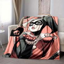1 vnt. Harley Quinn flanelinis pledas Lengvas minkštas šiltas visų sezonų pledas sofai, lovai, kelionėms, stovyklavimui L1024205 80x120cm gray