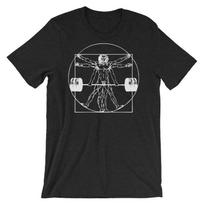 Vitruvian Barbell Man Gift for Bodybuilding Weightlifting Powerlifting Crossfit WOD Fitness Workout Unisex Gym TShirt 4XL gray