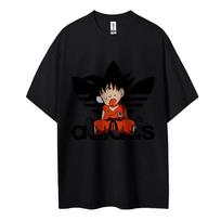 Dragon Ball Son Goku Short Sleeve Mens and Womens Same Comfortable Short Sleeve Couples Casual Short Sleeve Popular Top 4XL black