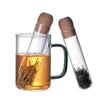 Stiklo arbatos infuzė Creative Pipe Stiklo dizaino arbatos sietelis puodeliui Įmantrus filtras Puer arbatai Žolelių arbatos įrankiai Priedai gray