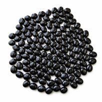 AAA+ Black Onyx Cabochon, Oval Flat Back Calibrated Gemstone for Jewelry Making 6x8mm juoda