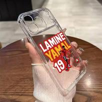 L-Lamine No10 19 Y-Yamal Phone Case For iPhone 17 16 15 14 13 12 11 Mini Pro Max Plus Transparent Cover iPhone16se4 gray