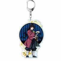Demon Slayer Kimetsu No Yaiba Infinity Castle Acrylic Keychain Accessories Bag Charm Tomioka Giyuu Action Figure Model Toys Poseable Articulated Scale blue