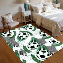 Futbolo Sporto Plotas Kilimas Kilimas Svetainei Miegamajam Sofai Durų Kilimėlis Virtuvės Dekoras Vaikų Žaidimui Neslystantis Grindų Kilimėlis 40x60CM white