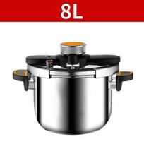 PGY 4L/6L/8L Stainless Steel Pressure Cooker Safety One-Hand Locking Olla de Presion Multi-Cooker for Gas & Induction Stove black