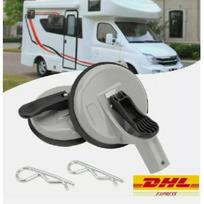 2pcs RV Awning Bracket With Suction Cups For Thule Omnistor Heavy-Duty Metal Camping Accessories For RVs Trailers Campers as pic gray
