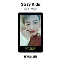 Stray Kids Clé 1 : Miroh oficiali nuotraukų kortelė HYUNJIN gray